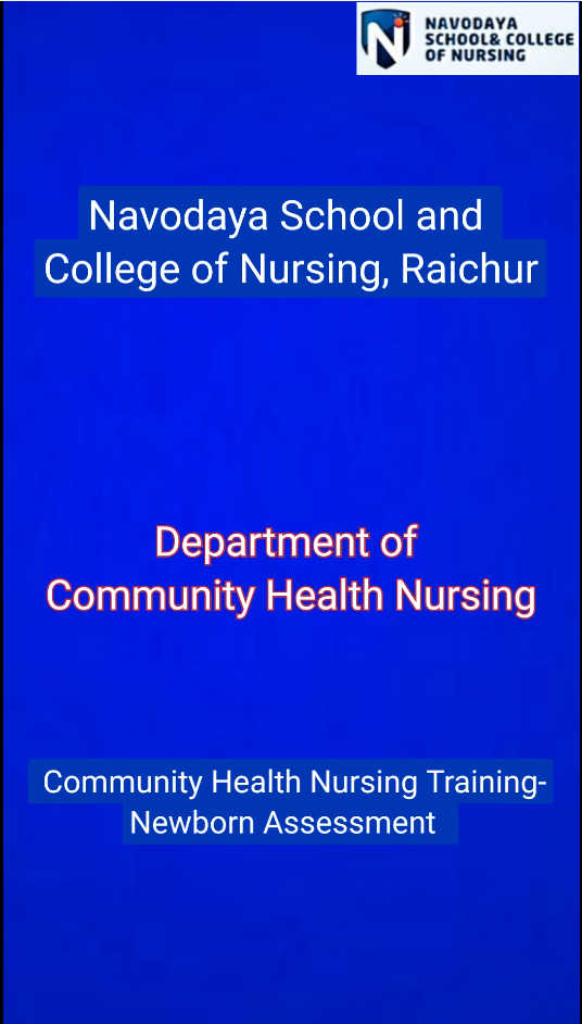 Community Health Nursing Training Newborn Assessment